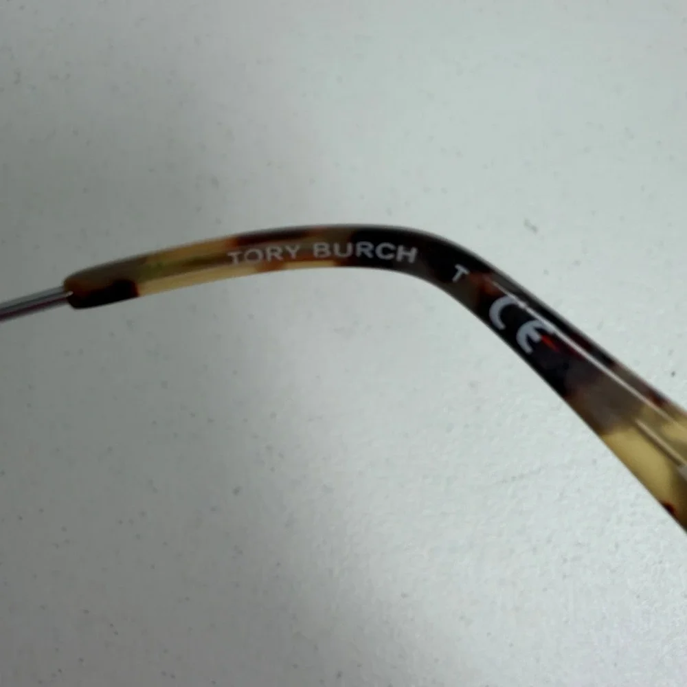 Tory Burch 51mm Eyeglass Frames ONLY TY 2063 1559 Tortoise Silver Cat Eye Women